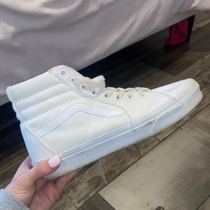 White High Top Vans Unisex